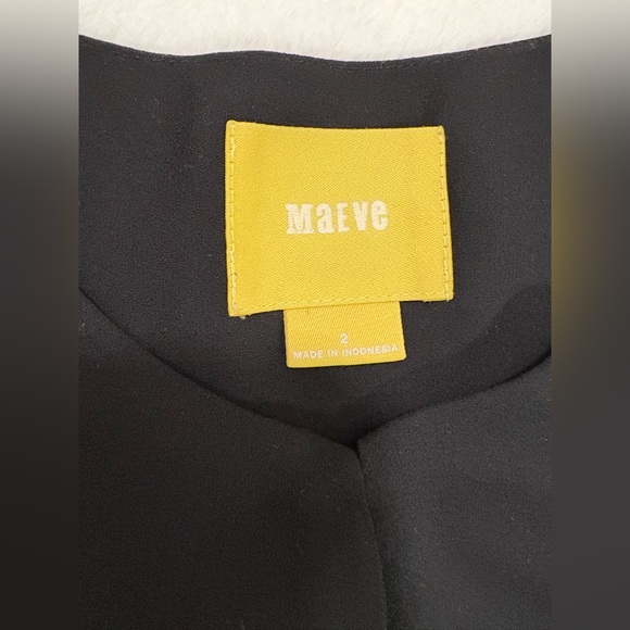 Anthropologie Maeve Black Sleeveless High-Low Blouse Size 2 - Picture 7 of 8